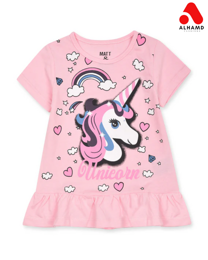 Pink Unicorn | Girls | Top