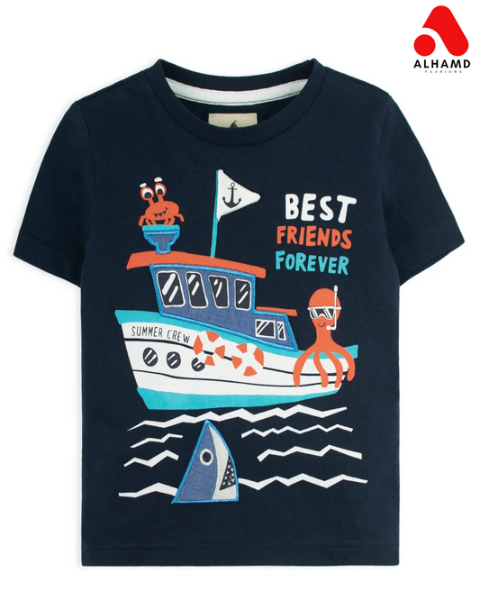 Boys Tshirt| Crew |Blue