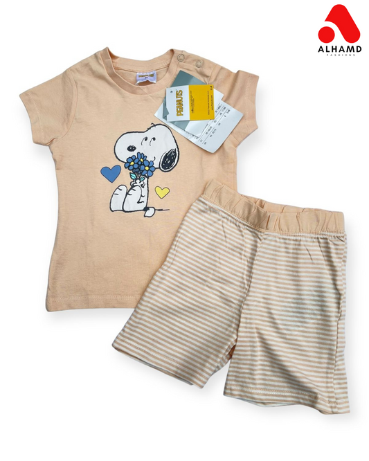 Infant Set |T-Shirt with Shorts | Peanuts(AMC)