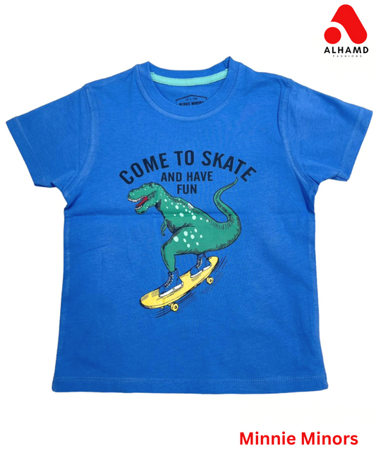 Come to Skate | Boy TShirt | Blue | Minnie Minors