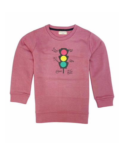 Girls Pink Cozy Fleece Shirt | Traffic Light