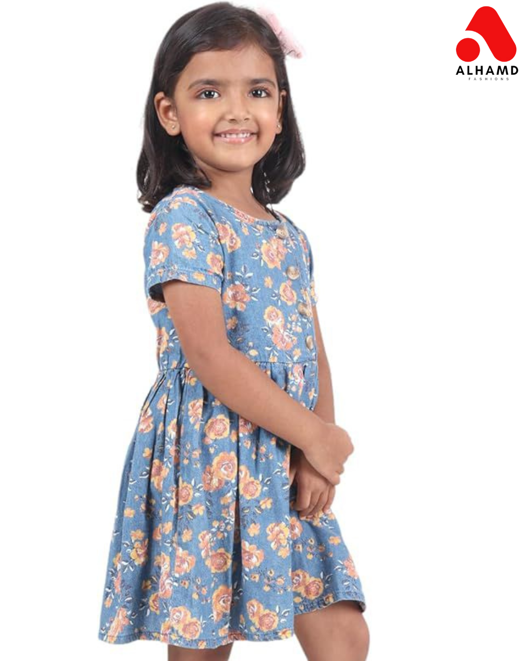 Girls Floral Print | Frock | Solid Pattern